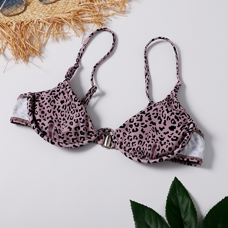 Leopard Print Skirt Three-Piece Swimsuit - Image 2