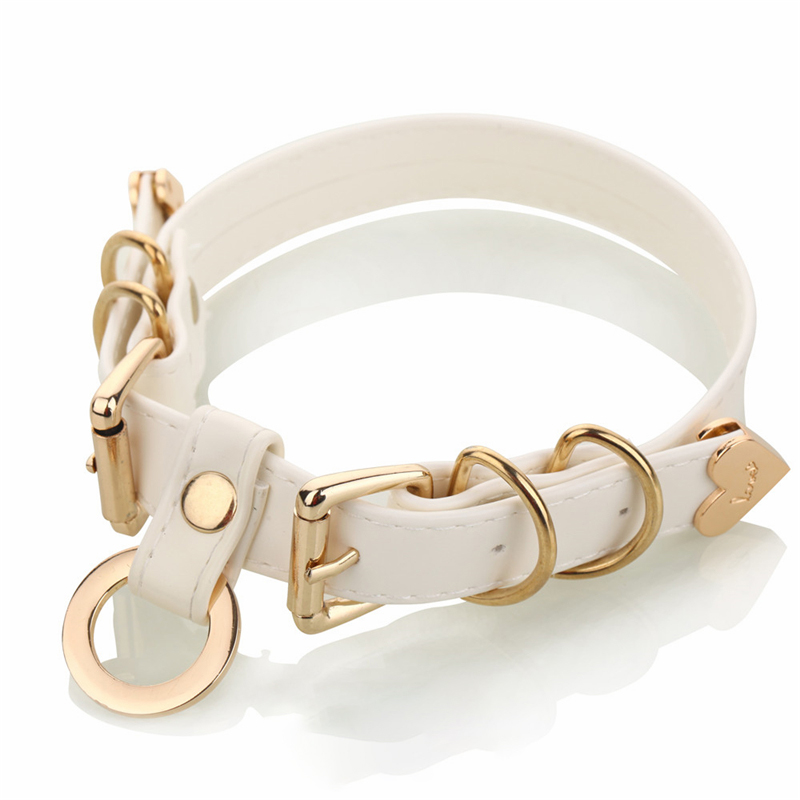 Heavy Metal Double Belt Ring Collar