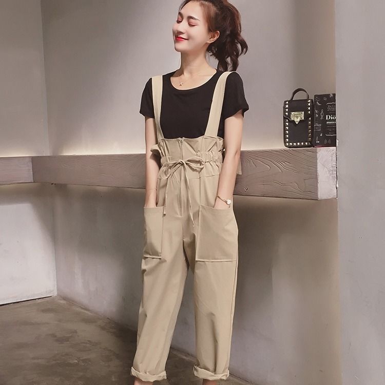 Hong Kong Style Retro Overalls Women's Overalls