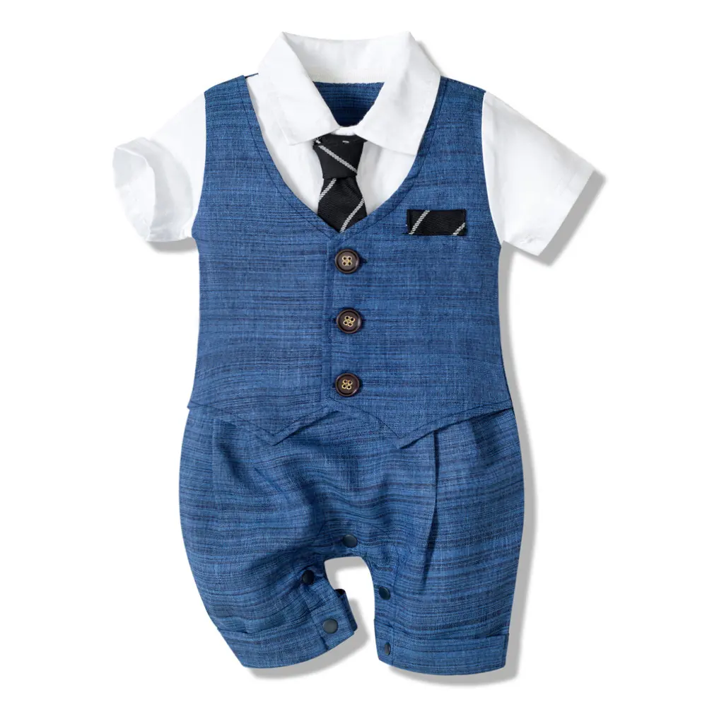 Summer New Baby Boy Jumpsuit Boys Gentleman Children's Clothing