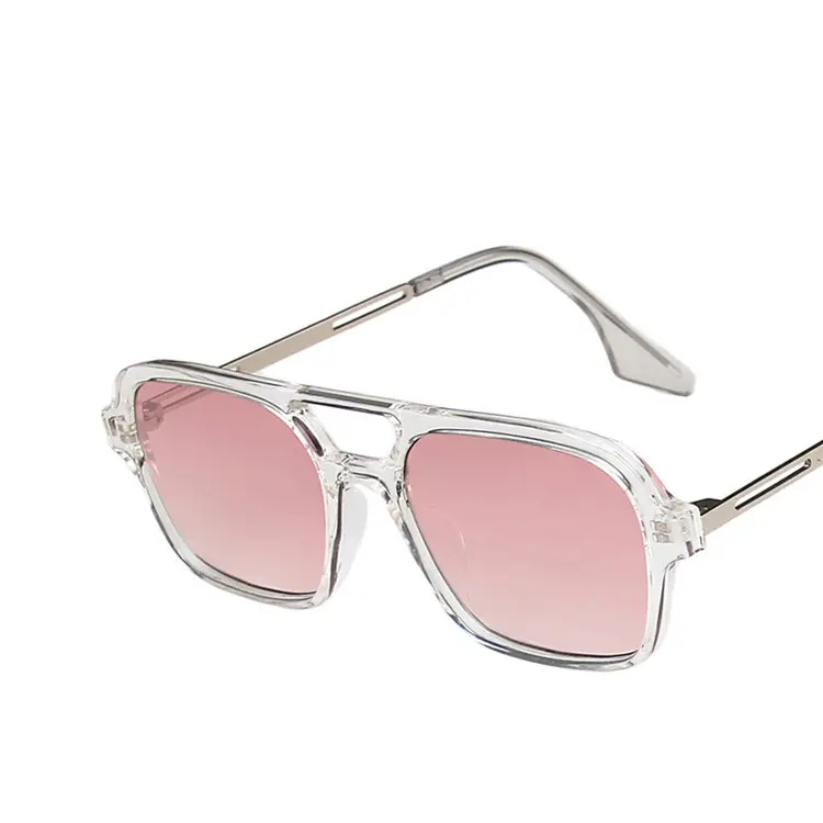 Fashion Retro Double Beam Hollow Sunglasses