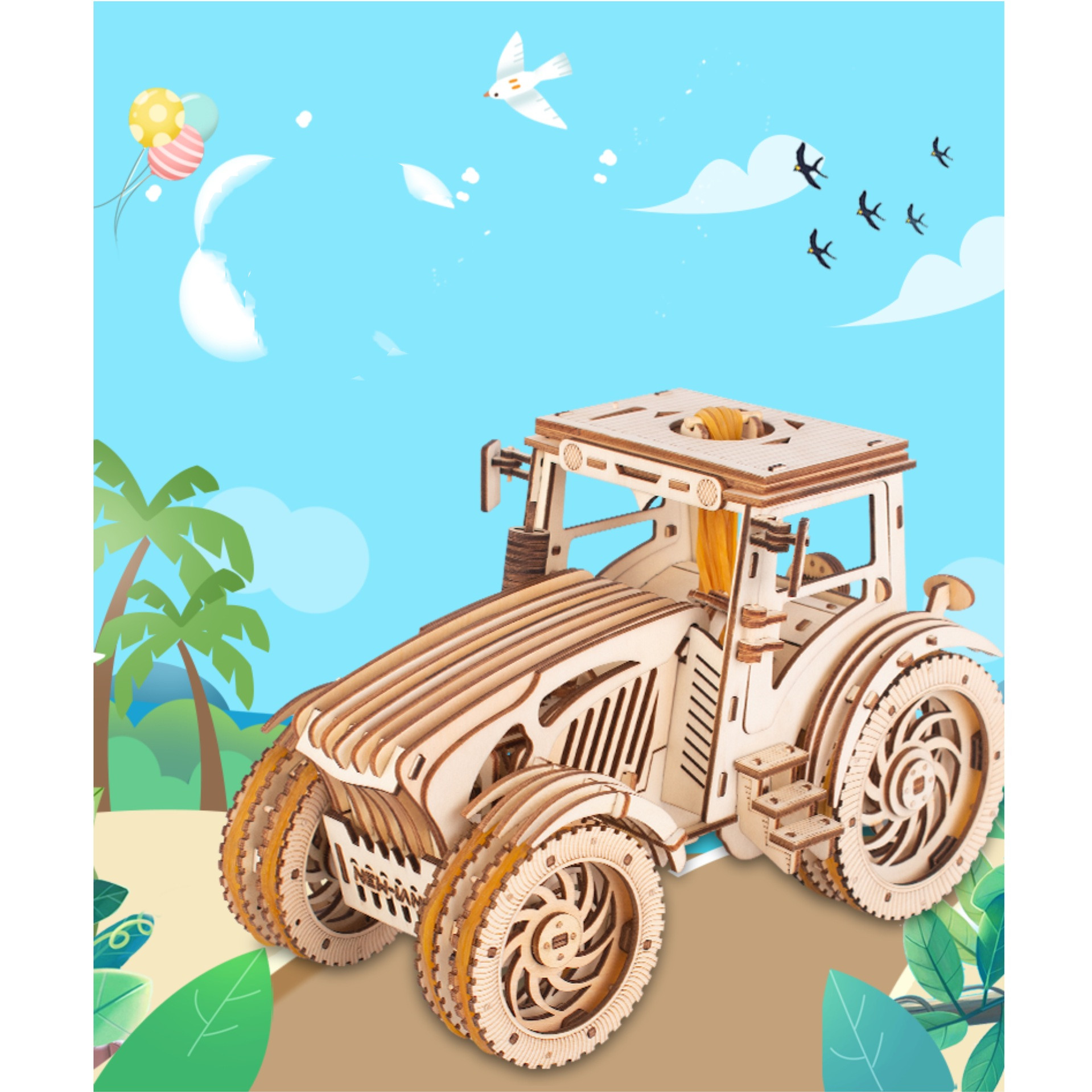 puzzle en bois 3d Puzzle Bois Tracteur RV01