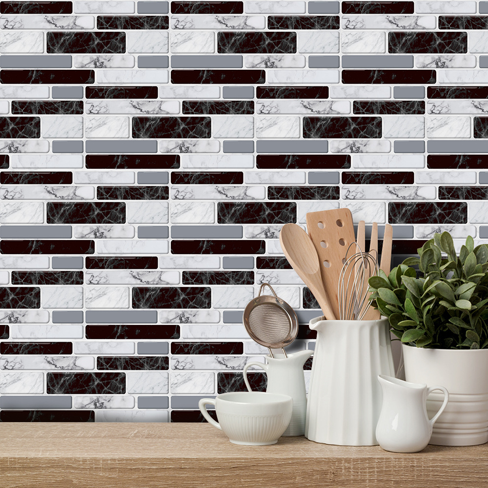 Kitchen Decoration Wall Stickers Black And White Classic — foto 7