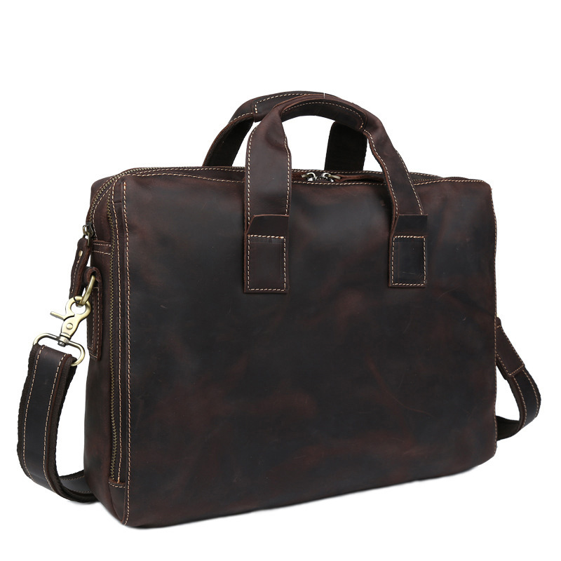 Leather Personality Men's Business Bag Brown - Shop at LoveMi
