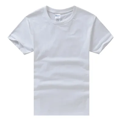 Cotton Round Neck T-Shirt Custom Student Short Sleeves