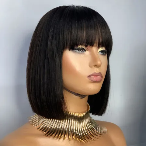 Beauty Short Straight Hair Boobs Face Shaping Headgear