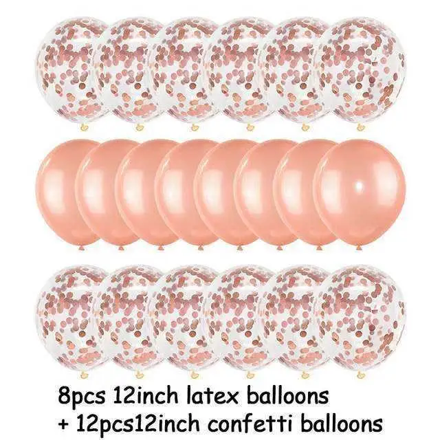 Amazon Rose Gold Confetti Balloons 20 Pack