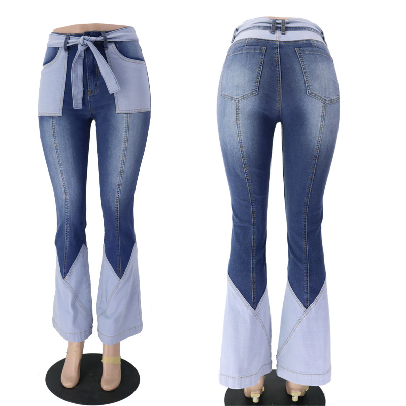 European And American Women's Denim Flared Pants