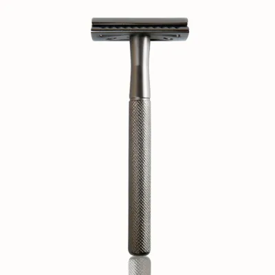 Factory Wholesale Diamond Pattern Old-Fashioned Razor Double-Sided Blade Stainless Steel Metal Razor Drop Shipping