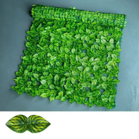 Simulation Green Radish Leaf Fence Net Artificial Plastic Balcony