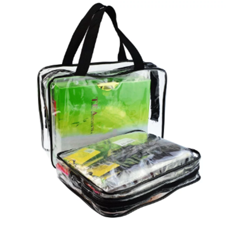 Pvc Transparent Cosmetic Storage Bag Wash Bag Three-piece Set