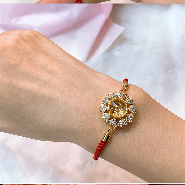 LP Main Temple Red Rope Fengshui Wheel Bracelet