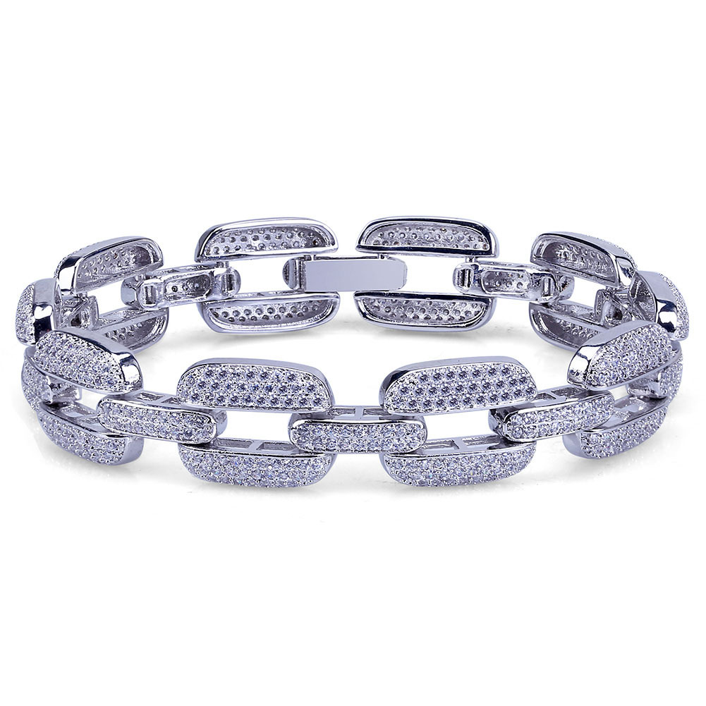 High-end Micro-inlaid Zircon Gold-plated Chain Bracelet