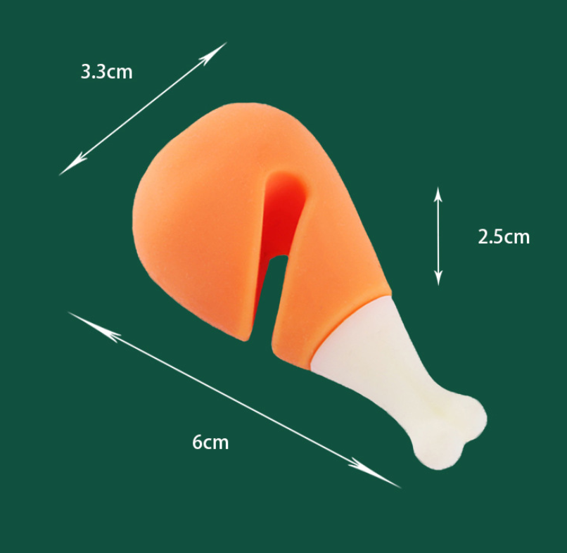 Creative Chicken Drumstick Shape Pot Lid Spill Preventer Silicone Pot Lid Gadget