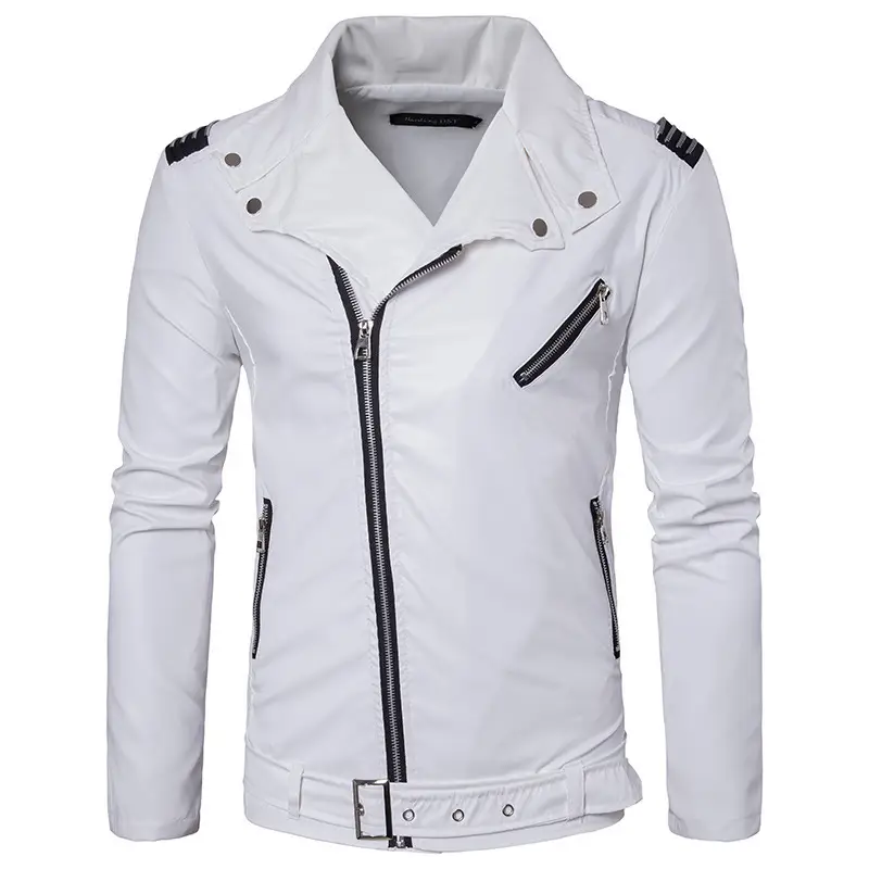 Large Size Men's PU Leather Jacket