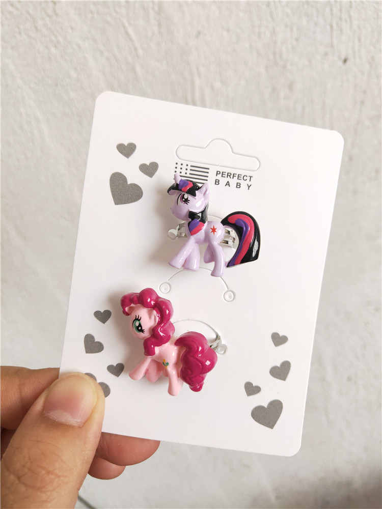 Children's Ring Holiday Gift Cute Pony Ring Adjustable Size One Pair