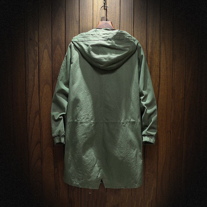 سترة رجالية كاجوال بغطاء رأس ومقاسات كبيرة