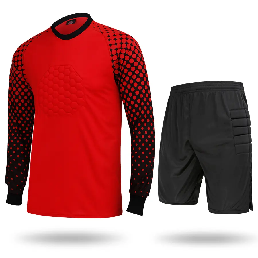 Adult Football Goalkeeper Jersey Set with Sponge Protection