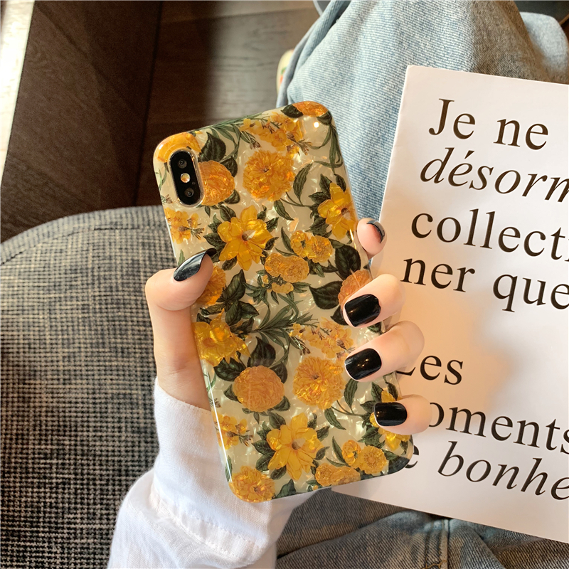 Funda floral compatible con Apple iPhone XS
