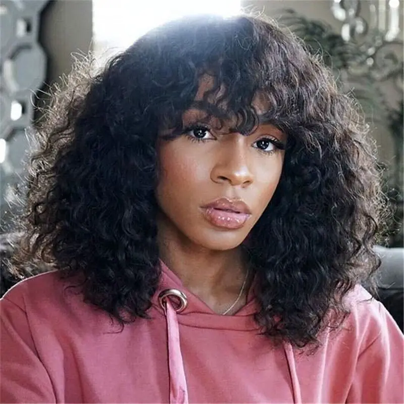 Wigs Female Short Curly Hair African Small Afro