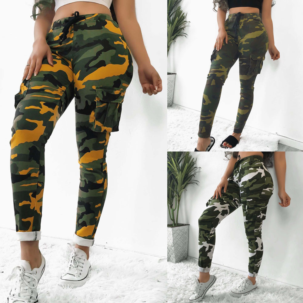 Title 3, Ladies Sexy Repair Camouflage Print Casual Pants