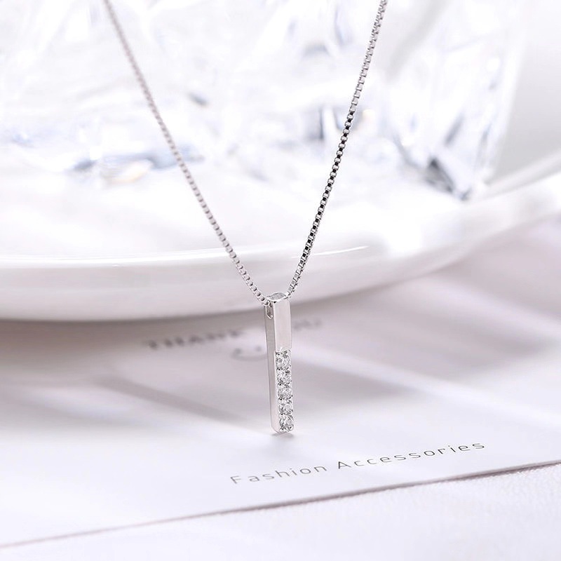 Diamond Vertical Bar Necklace