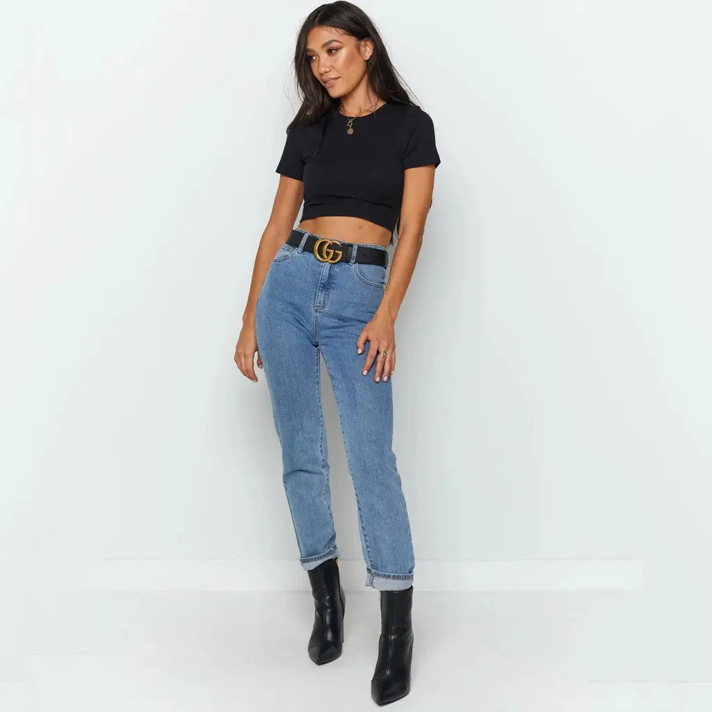 Spring And Summer Fashion All-Match Short Navel Short-Sleeved T-Shirt