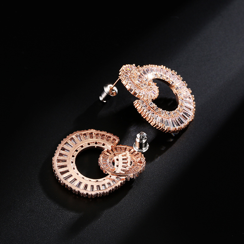 Creative And Simple Women's Round Hollow Earrings