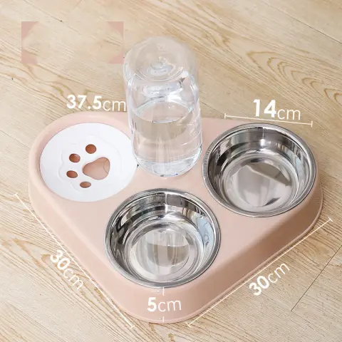Dog Bowl Double Automatic Drinking Dog Food Rice