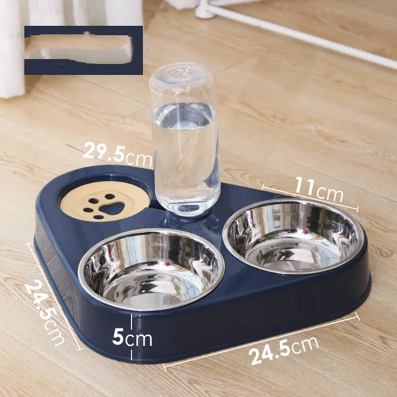 Dog Bowl Double Bowl Automatic Drinking Dog Food Bowl Rice Bowl – image 6
