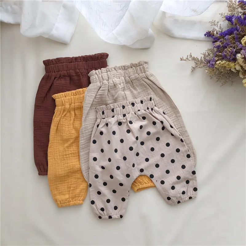 Cotton and Linen Comfortable Loose Big PP Pants Wild