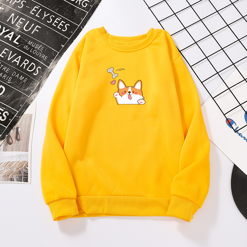 Title 7, Japanese Round Neck Cartoon Print All-match Loo...