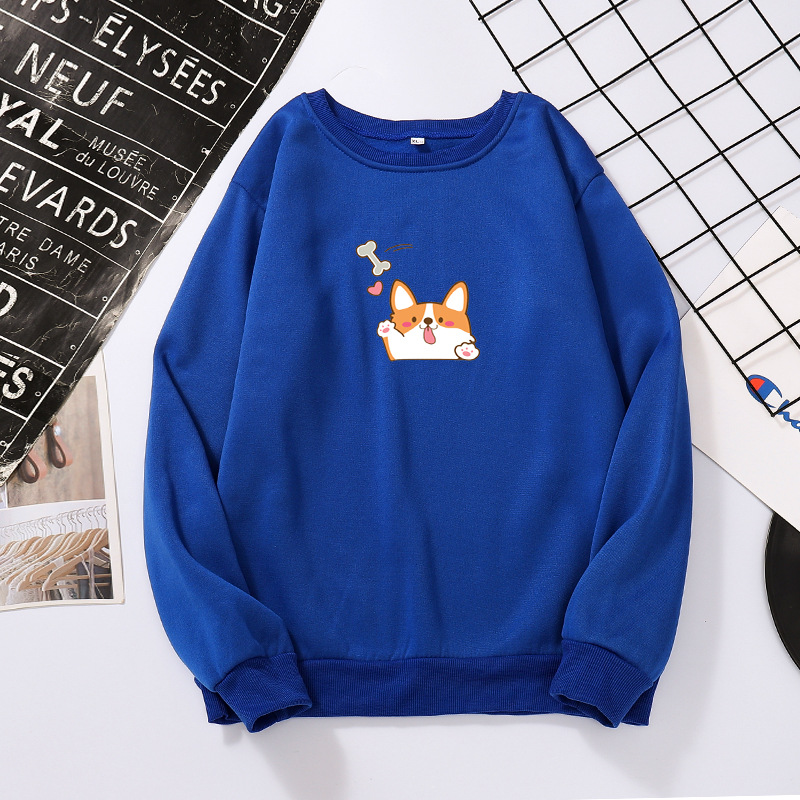 Title 6, Japanese Round Neck Cartoon Print All-match Loo...