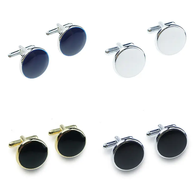 Men's Suit Cufflinks French Shirt Round Oil Drip Cufflinks