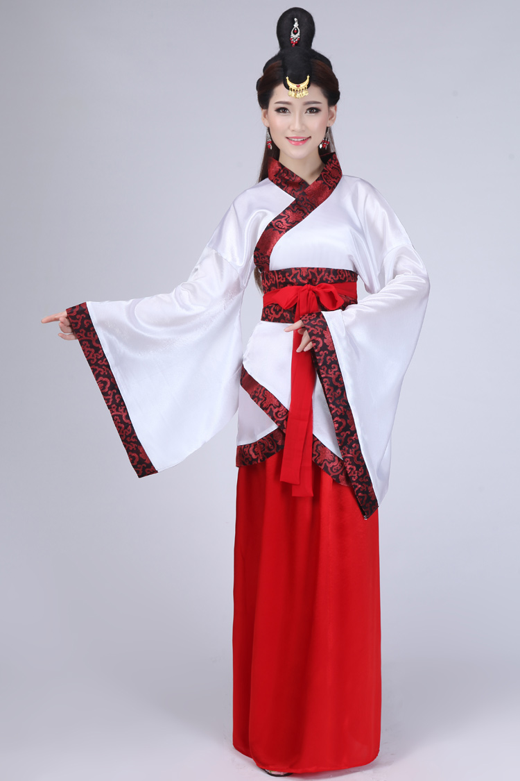 Hanfu National Costume Female Ancient Costume Quyuan Performance Costume
