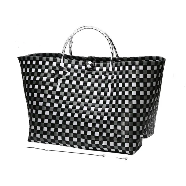 Rattan like Large Shopping Basket Bag Tan - Shop at LoveMi