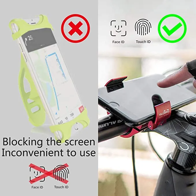 Bike Phone Mount Folding Motorcycle Phone Holder Aluminum Universal Cell Phone Bicycle Stand – image 3