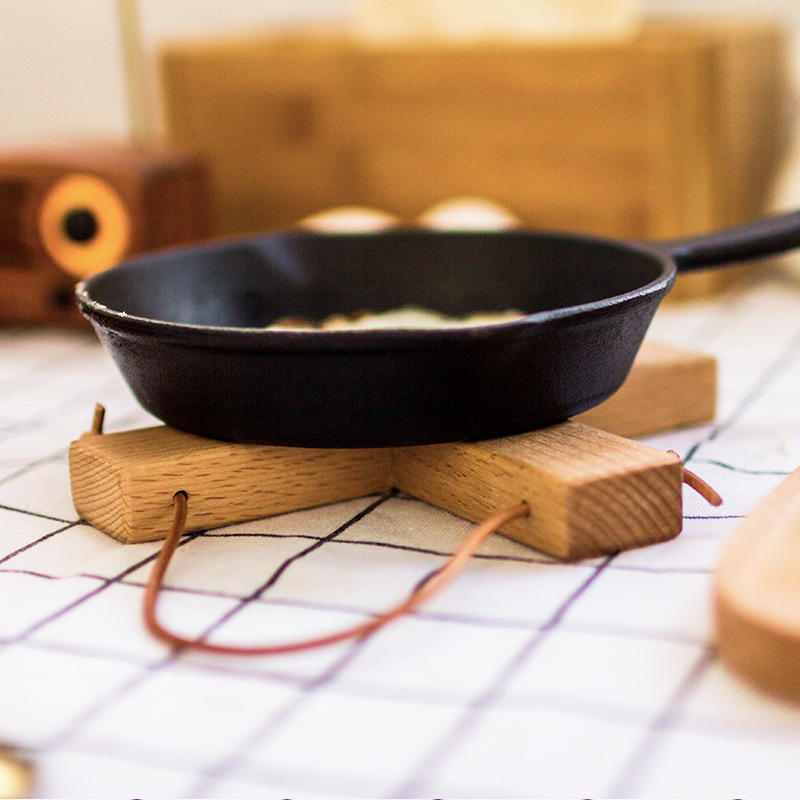 Japanese-Style Beech Household Potholder Dining Table Mat