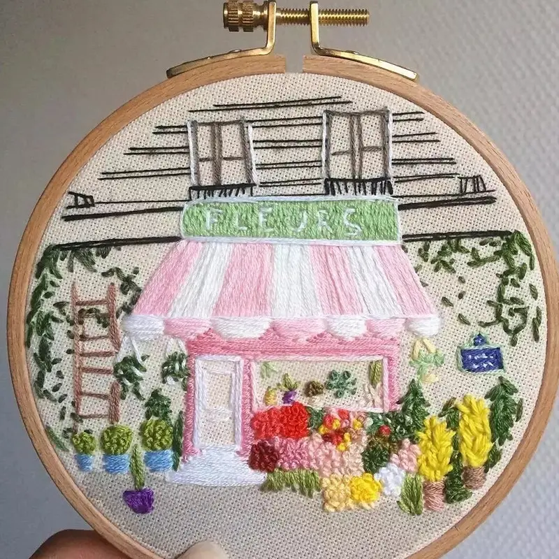 European-Style Embroidery Novice Primary Ribbon Simple Stand