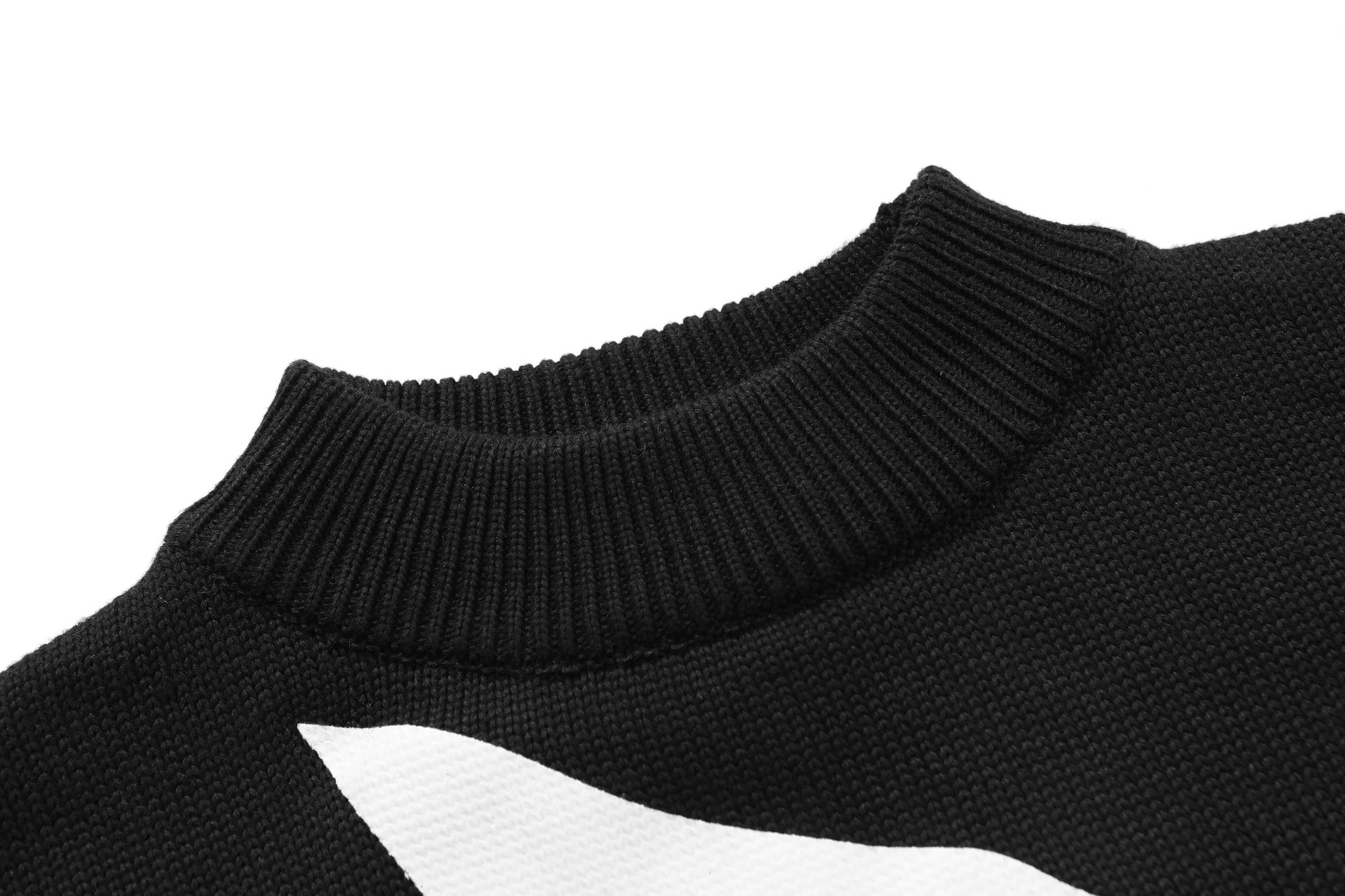 Cartoon Fashion Character Stitching Knitted Sweater Striped Autumn And Winter Sweater