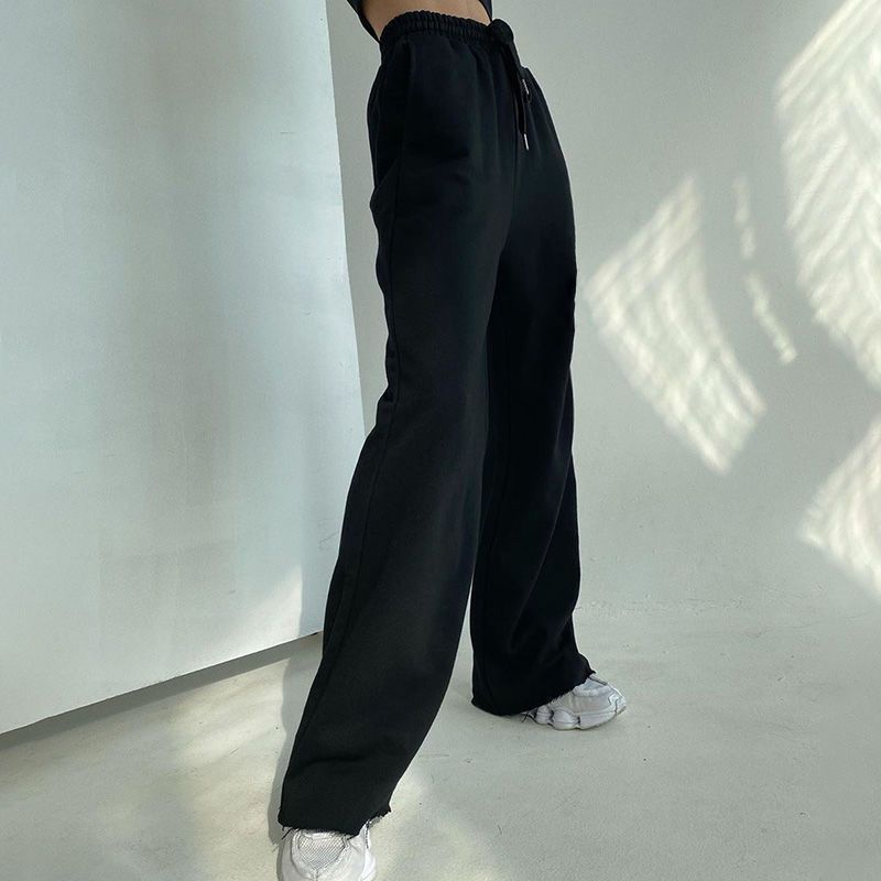 Title 5, High Waist Loose Slim Straight-leg Pants. Beque...