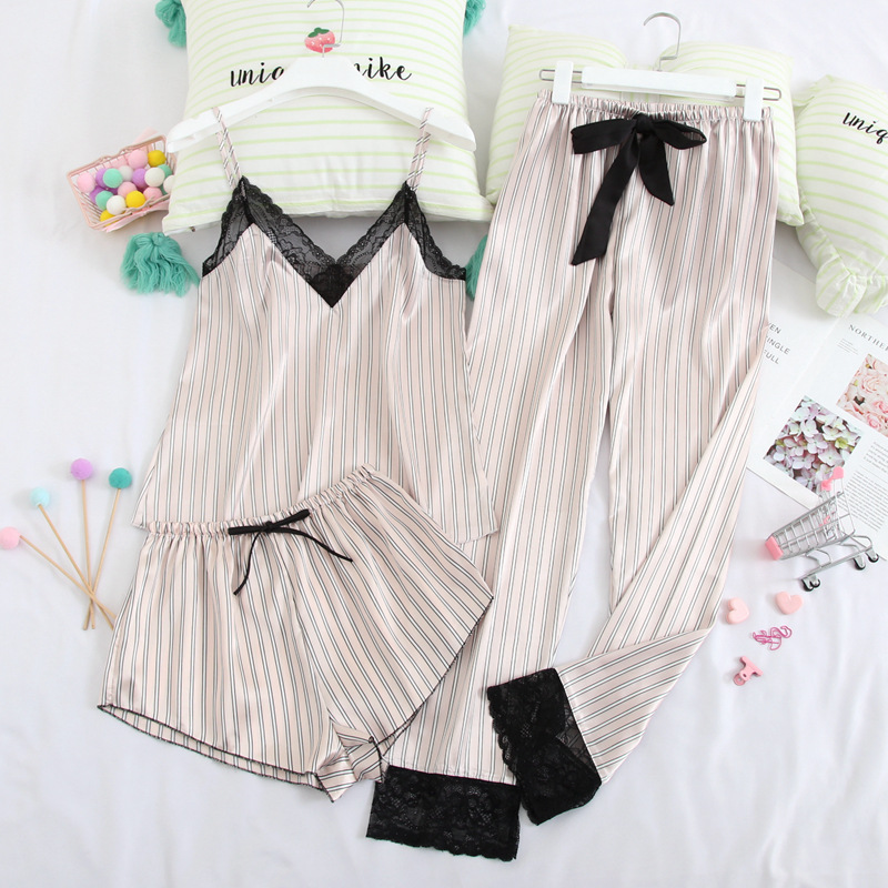 Title 3, Thin Sling Home Pajamas Set Spring And Summer T...