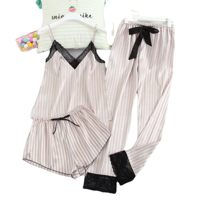 Title 2, Thin Sling Home Pajamas Set Spring And Summer T...