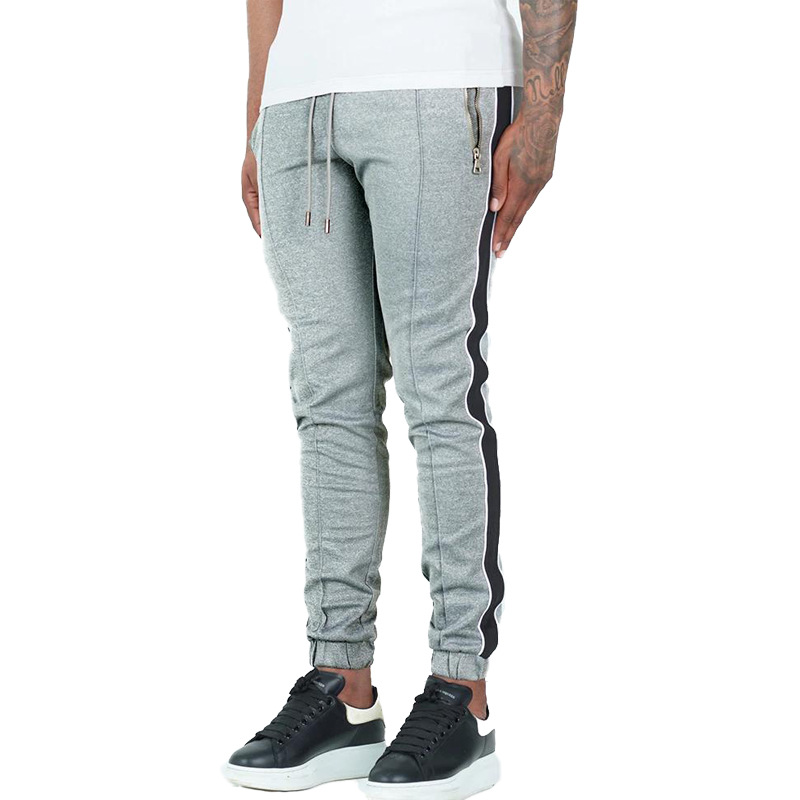 Title 3, Pantalon homme couleur unie, coupe skinny, spor...