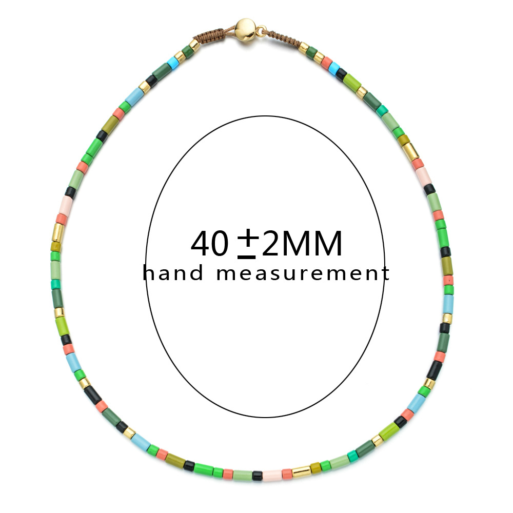 Alloy Paint Thin Tube Beads In Stock Bohemia Style Ethnic Style Handmade Jewelry DIY