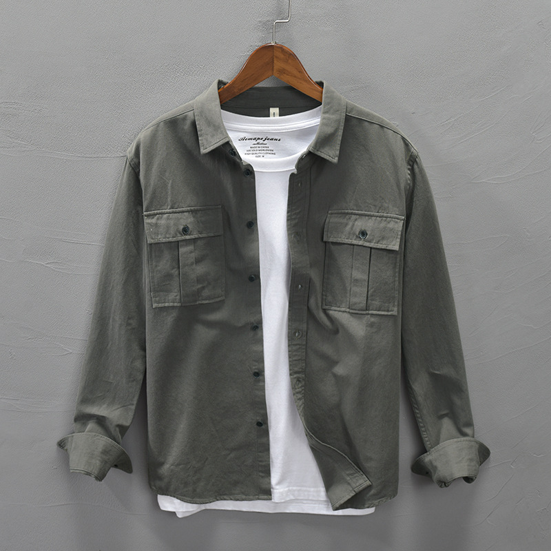 Casual Solid Color Shirt Japanese Style Hong Kong Style Blouse