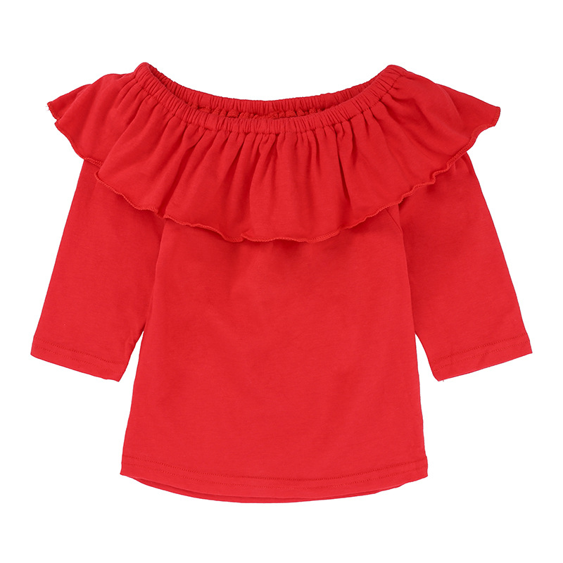 Children's Suit Girls' Top One Shoulder Rose Jeans