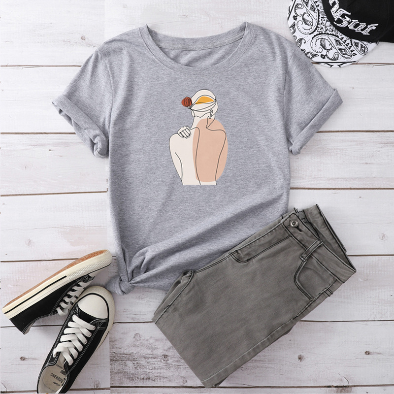 Large Round Neck And Comfortable Short Sleeves