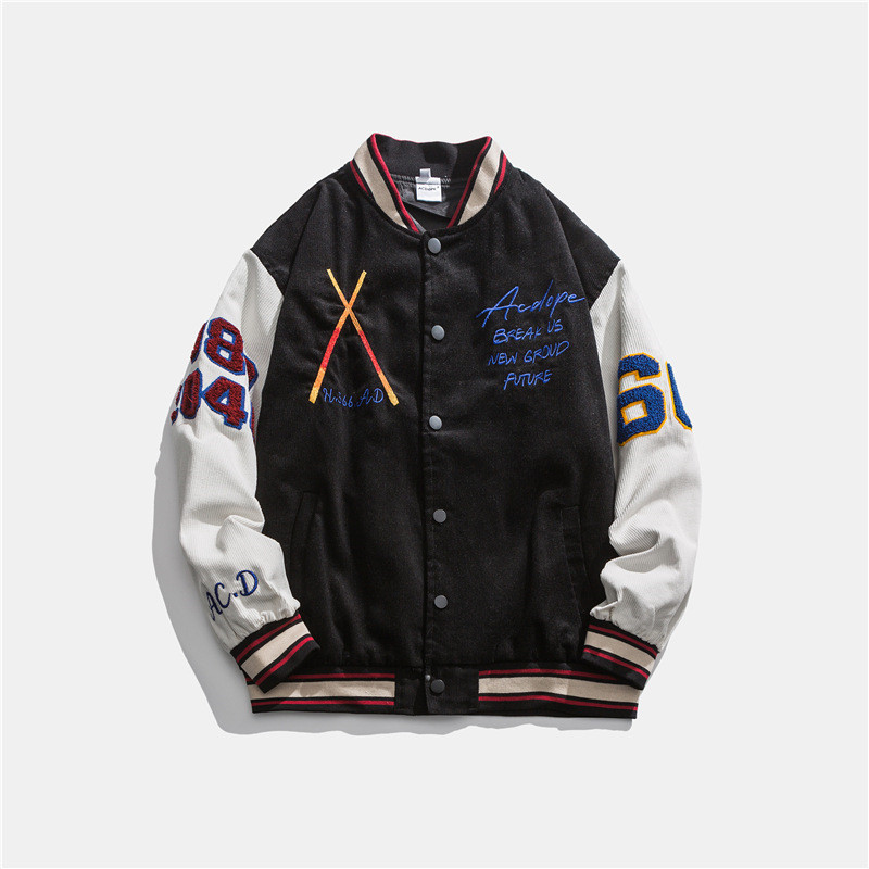 Retro Baseball Uniform Loose Overalls Jacket Casual Jacket