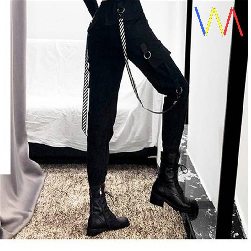  Streetwear Cargo Pants for Women black Jogger Trousers